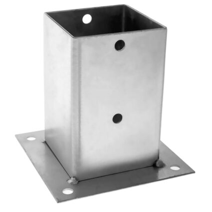 Suport pentru stalp lemn PSP100 latime 101 mm h-150 mm g-2 mm otel zincat alb