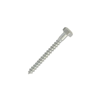 Surub autofiletant lemn SA-CH cap hexagonal SW-8 D-5.0mm L-45mm DIN571 zincat-alb