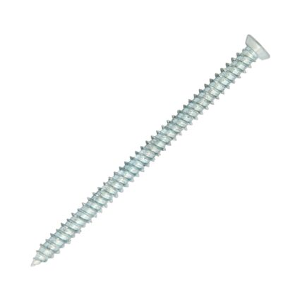 Surub montaj ferestre/usi SM cap inecat TX30 D-7.5mm L-332mm beton/caramida/BCA zincat-alb