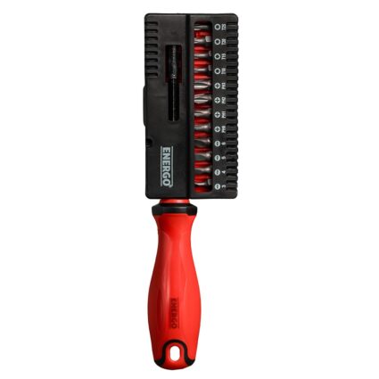 Surubelnita portbit hexagon 1/4″ QUICK DRIVE L-100 mm cu biti PH SL/drept TX maner bimaterial 13 piese