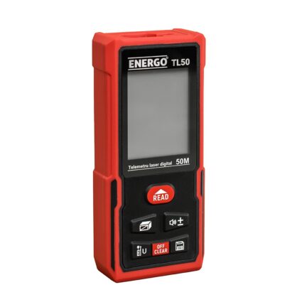 Telemetru laser digital TL50 raza lucru 50 m cu 7 functii suprafete/volume/unghiuri?