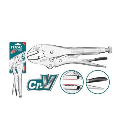 Cleste Cu Blocare Bacuri Drepte 10″ Maner Plastic – Total