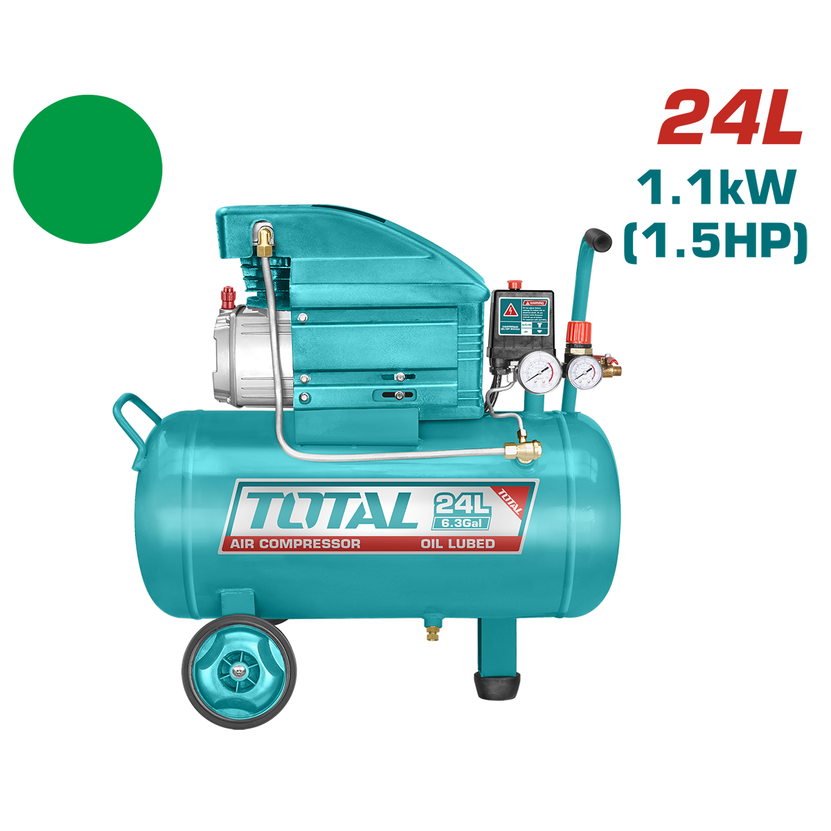 COMPRESOR AER - 24L - 8 BAR - 1100W - TOTAL