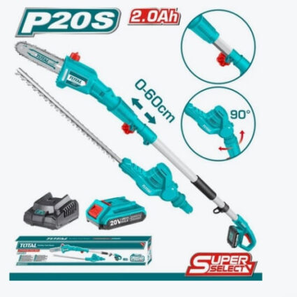 Fierastrau Telescopic Si Trimmer Pentru Gard Viu – 20V (Include Acumulator Si Incarcator) – Total