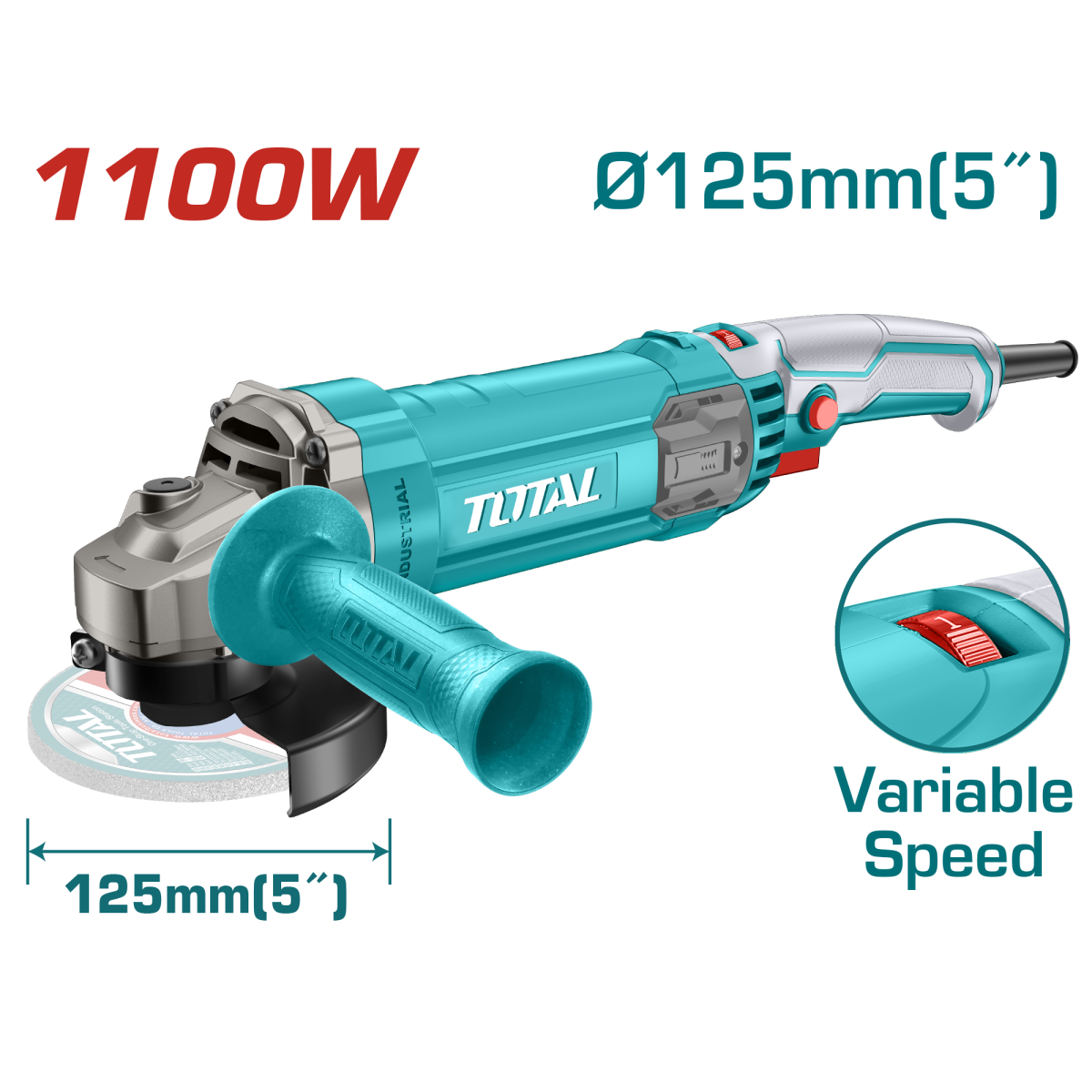 POLIZOR UNGHIULAR - 125MM - 1100W - TOTAL