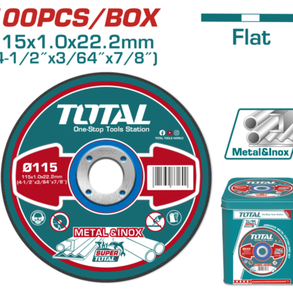 Set 100 Discuri Debitare Metal 115Mm – Total