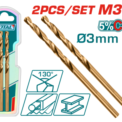 Set 2 Burghie Pentru Metal M35 Hss – 3Mm (Industrial) – Total