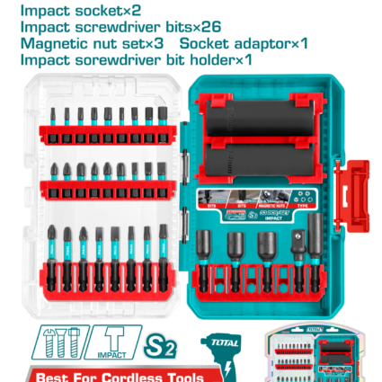 SET 33 PIESE PENTRU MASINA DE INSURUBAT CU IMPACT – TOTAL