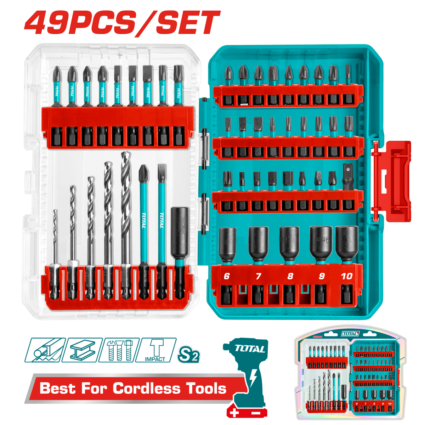 Set 49 Piese Pentru Masina De Insurubat Cu Impact – Total