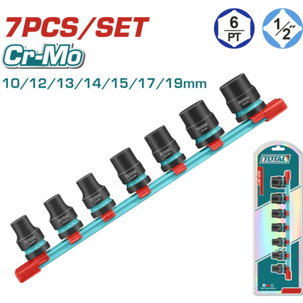 Set 7 Piese Tubulare De Impact Adanci – 1/2″ – Total