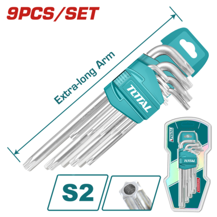 SET 9 CHEI IMBUS TORX – T10-T50 – CR-V (INDUSTRIAL) – TOTAL