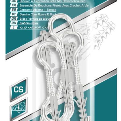 TOTAL – SET DIBLURI CU SURUBURI TIP CARLIG 5.0X75MM – DIBLU-8X40MM – 6BUC