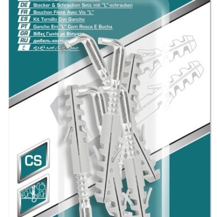 TOTAL – SET DIBLURI CU SURUBURI TIP L 5.0X50MM – DIBLU – 8X40MM – 6BUC