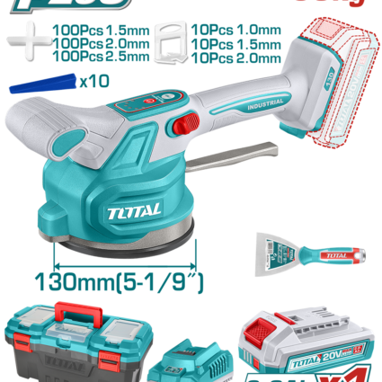 VIBRATOR CU VENTUZA PENTRU PLACI CERAMICE 20V (INCLUDE ACUMULATOR SI INCARCATOR) – TOTAL