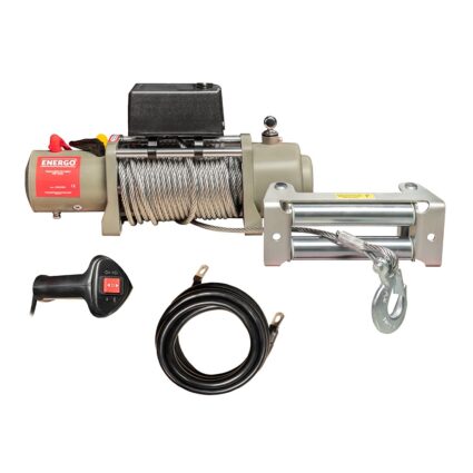Troliu electric auto OFF-ROAD sarcina lucru 2.7 tone cu cablu D-7.2 mm L-20 m carlig si siguranta 12 V