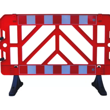 Panou bariera gard din PVC, modulara, 1.5m x 1m. Semnalizare Lucrari