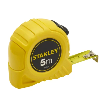 Ruletă de măsurat Stanley 5 m, bandă oțel 19 mm, galbenă