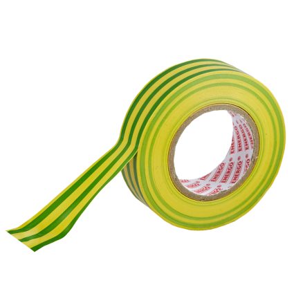 Banda izolatoare BA 2357 din PVC galben/verde latime 19mm L-20m g-0.13mm pentru lucrari electrice