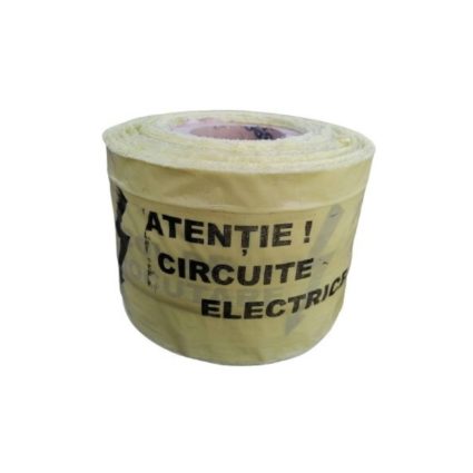 Banda avertizare neadeziva CABLE ALERT polietilena galbena latime 150mm L-500m pentru avertizare cabluri electrice