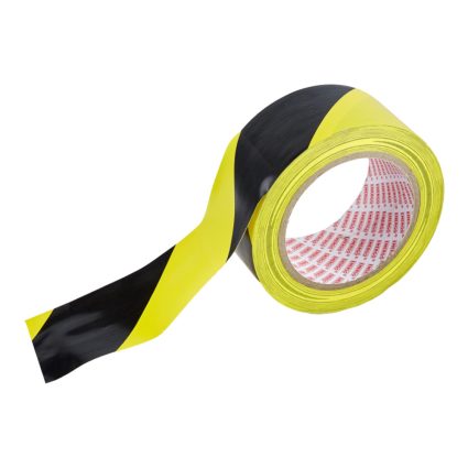 Banda marcare ALERT adeziva polietilena galben/negru latime 50mm L-33m g-0.15mm pentru marcare/trasare