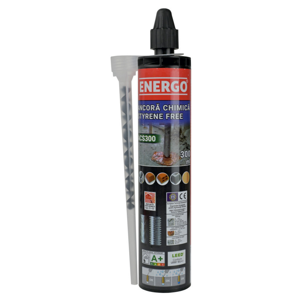 Ancora chimica ACS 300 din vinilester hibrida fara stiren tub coaxial 300 ml - imagine 2