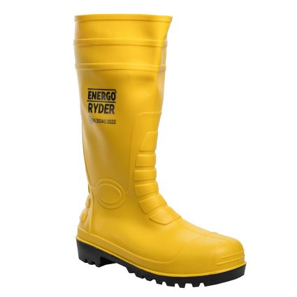 Cizme protectie RYDER marimea 38 categoria S5 FO SR din PVC cu bombeu si lamela antiperforatie din metal galbene