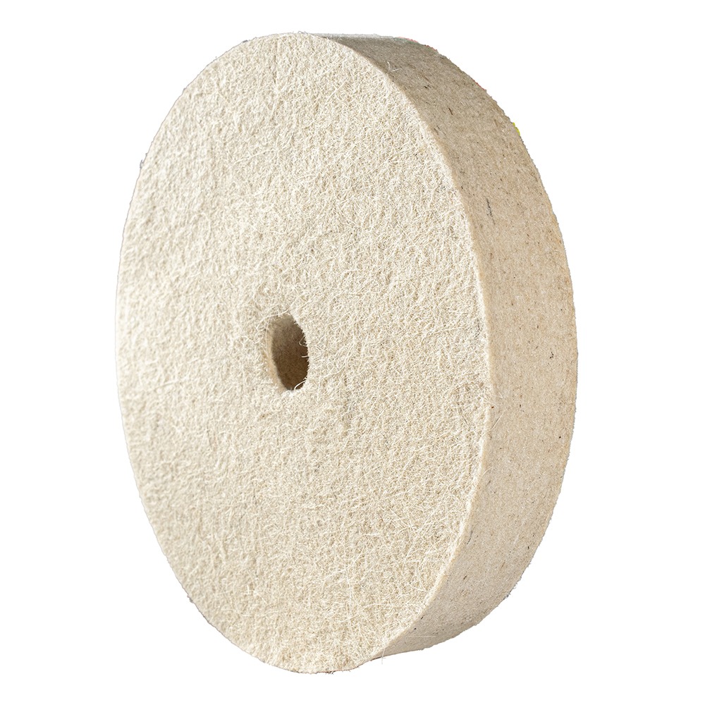 Disc finisare/lustruire 125x20 mm g-15 mm din pasla fara suport pentru polizor de banc - imagine 3