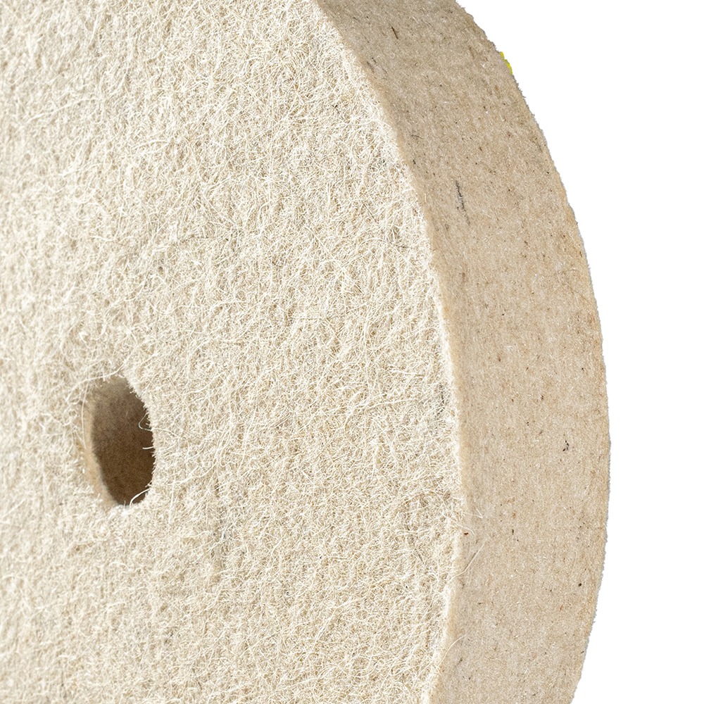 Disc finisare/lustruire 125x20 mm g-15 mm din pasla fara suport pentru polizor de banc - imagine 4