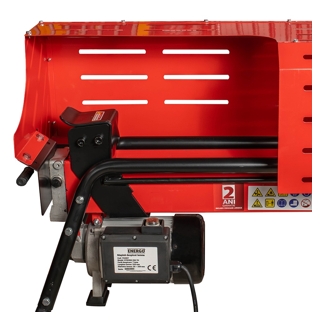 Masina despicat lemne STRONG 250 7TH orizontala cu motor electric diametre 50-250 mm h 520 mm forta 7 tone 2000 W 230 V - imagine 4