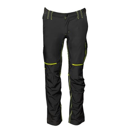 Pantalon talie FLEXY LIGHT marimea L negru/galben nylon cu spandex 140g/mp