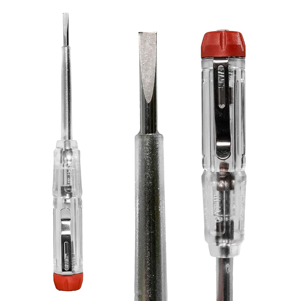 Set surubelnite electrician profil PH SL/dreapta ELECTRO tija otel S2 maner bimaterial izolat 1000 V si tester 6 piese - imagine 3